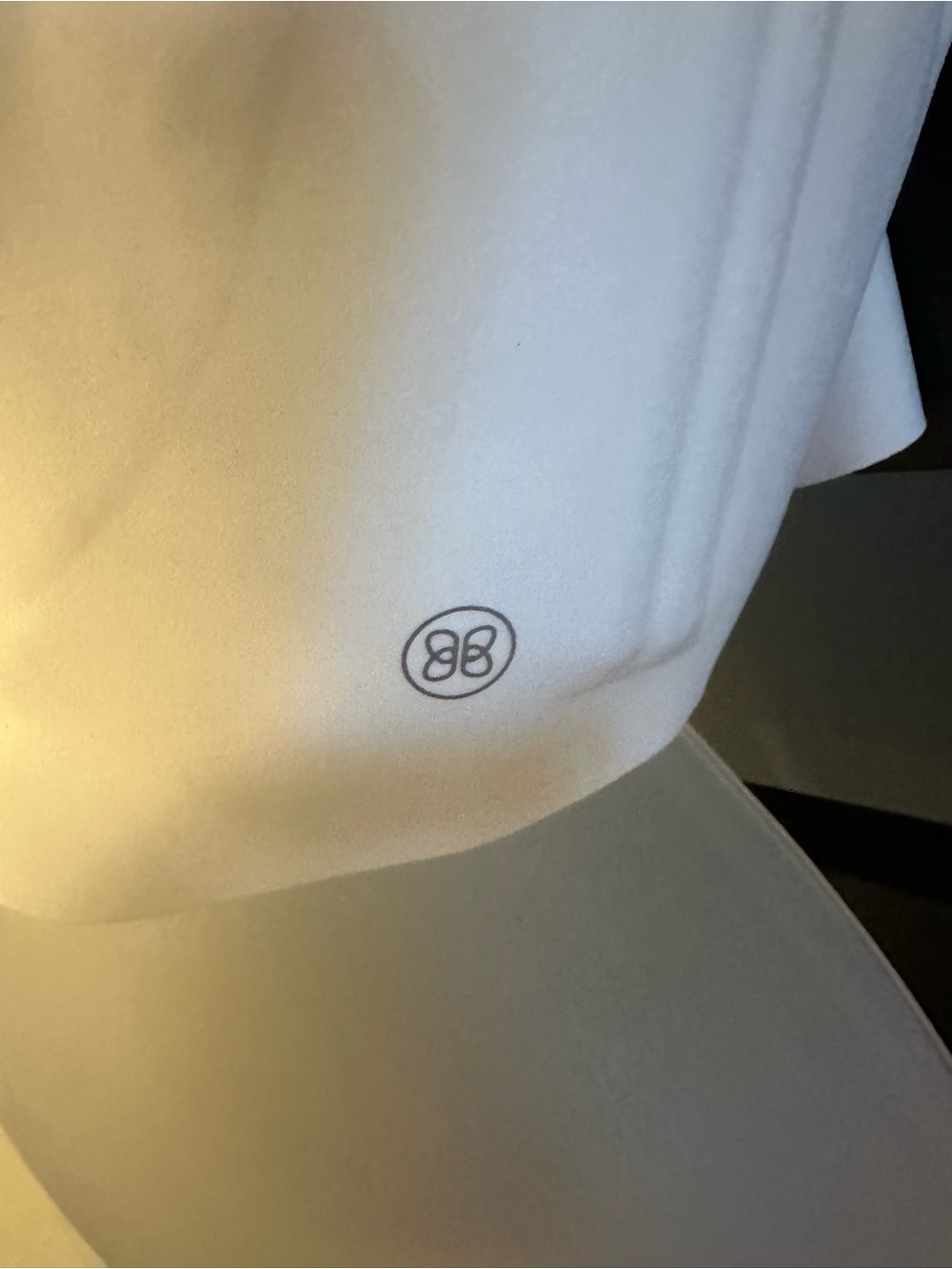 Honeylove White Short Sleeve Tee with Subtle Double-B Logo
